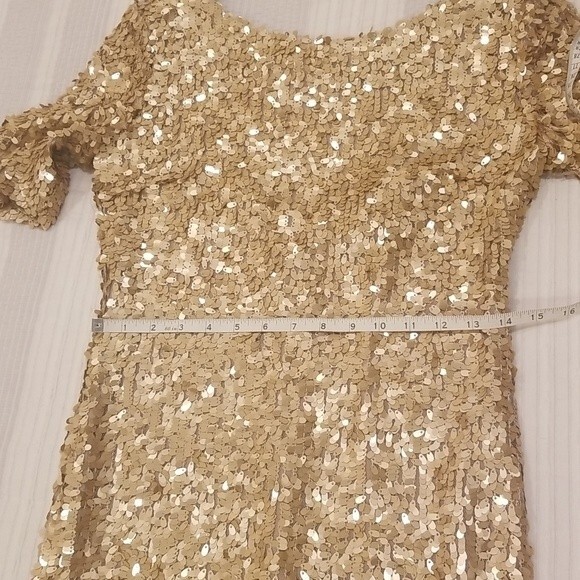 NWT Ark & Co Sequin Mini Dress, gold, size M - Picture 7 of 15